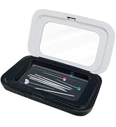 FJW Magnetic Needle Holder Case with Clear Acrylic Lid - Strong Sewing Pin Storage Case - Secure ...