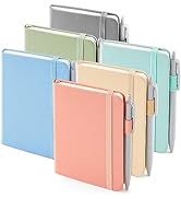 feela 6 Pack Pocket Small Notebooks Bulk, Mini Cute Memo Notepads Hardcover College Ruled Lined J...