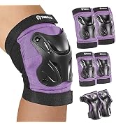 Tanden Skating Protective Gear Adult Knee and Elbow Pads Wrist Guards for Roller Skating Skateboa...