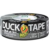Duck Brand Max Strength Duct Tape - 1 Roll - Heavy Duty Hold - 1.88 Inch x 45 Yards - Silver (240...