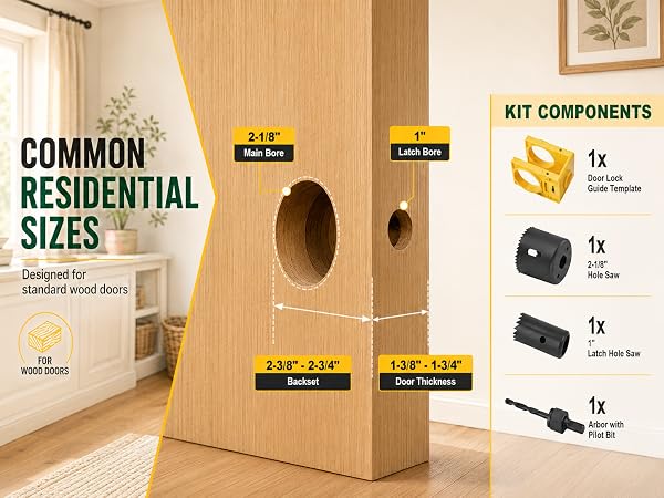 Door Lock Installation Set
