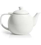 Sweese Teapots for Tea, 27 oz Porcelain Tea pot with Removable Stainless Steel Infuser, Tea Pots ...
