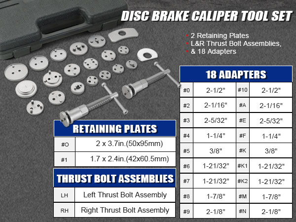 Disc Brake Caliper Tool Set