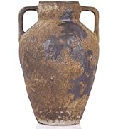 Rustic Vase with 2 Handles, Farmhouse Vase for Home Decor, Terracotta Vase and Vintage vase, Vint...