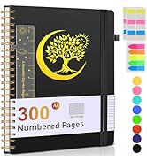 Spiral Journal Notebook - 300 Numbered Pages,A4 Size, College Ruled, Hardcover, Large Writing Jou...