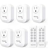 Syantek Upgraded Remote Control Outlet Wireless Light Switch for Household Appliances, Expandable...