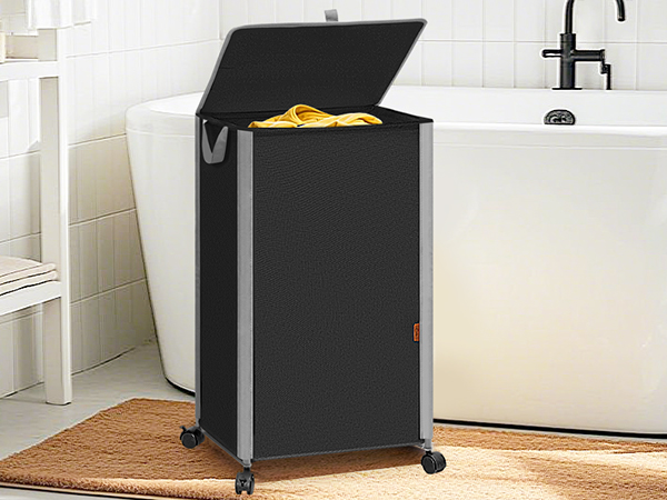 dirty clothes hamper with lid