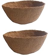 MHMYDZ 2 Pack 10'' Coco Liners for Planters Round Hanging Basket Liners Coconut Fiber Liners for ...
