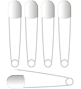 5 Inch Large Safety Pins,5 Pcs Extra Large Safety Pins Heavy Duty Stainless Steel Strong Jumbo Sa...