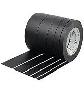 BOMEI PACK Black Painters Tape, 1/2" 3/4" 1” 1.5” 2” x 55yds, 5Rolls Multi Size Painting Masking ...