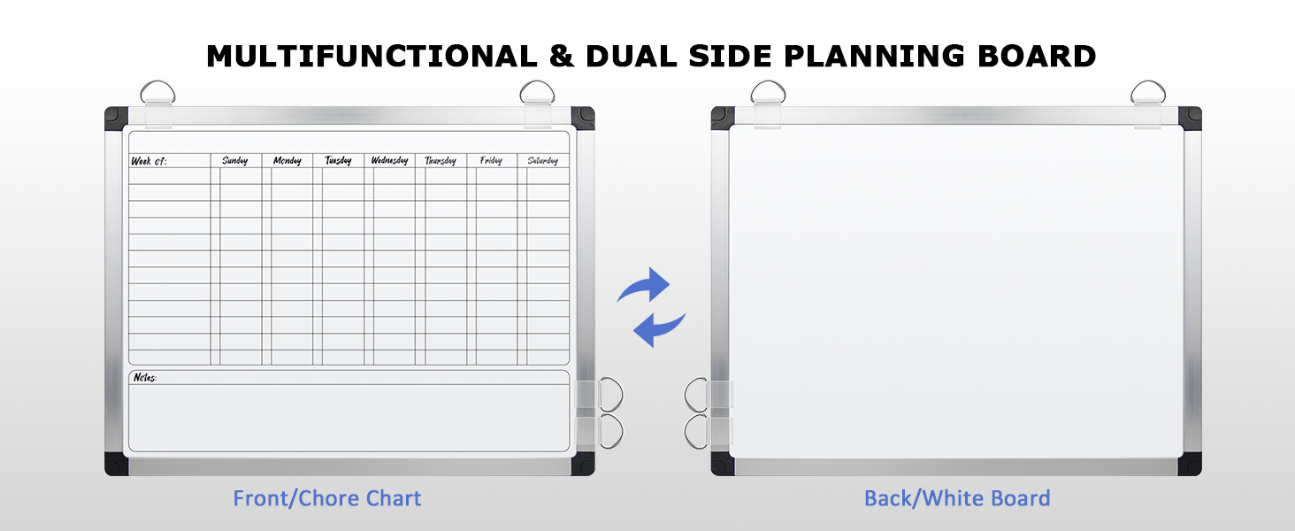 Double-Sided Chore Chart Board for Kids and Adults