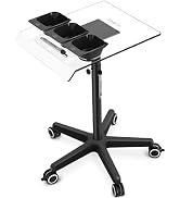 TASALON Ultimate Remarkable Color Station Salon Tray on Wheels,Tray Cart with 3 Bowls, Adjustable...