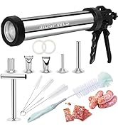 2.1 LB Professional 304 Stainless Steel Jerky Gun Kits, Sausage Stuffer, Jerky Maker, Jerky Shoot...