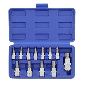 ABN | Tamper Proof Torx Plus 5 Point Star Tip Socket Bits 12-Piece Set