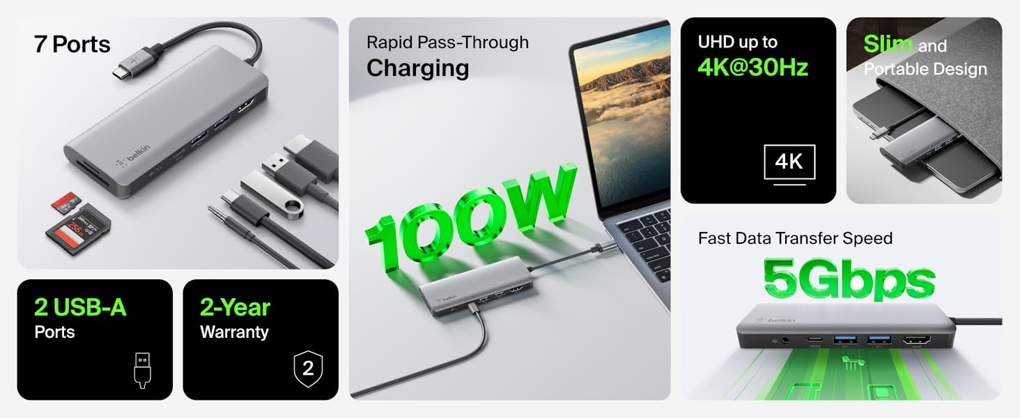 Belkin Connect 7-1 USB-C Multiport Hub