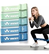 WHATAFIT Resistance Loop Exercise Bands, Latex Elastic Workout Bands for Men and Women, for Home ...