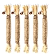 Fokauiwo 8.66 inches Silvervine Sticks Cat Toys, Natural Catnip Kittens Chew Toy for Teeth Cleani...