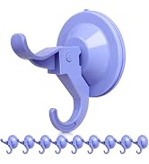 Antimbee 10 Pack Suction Cup Hooks, Bathroom Shower Hanger Reusable Purple