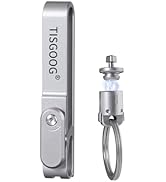 TISGOOG Titanium Belt Clip, Locked Belt Key Holder, Quick Release Keychain, Gifts for Men (Upgrade)