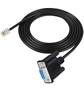 Halokny DB9 to RJ9 Adapter Cable 6FT, 4P4C Phone Crystal Head Com Pin Serial Port RS232 Connectio...