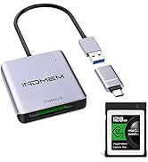 INDMEM CFexpress Card Reader with 128GB CFexpress Type B Memory Card