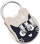 Cat Design Combination Lock, Travel Locks for Luggage 3-Digit Security Padlock for Luggage, Locker