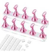 Difenni Nail Stands Acrylic Nail Art,Press on Nail Stand Magnetic Nail Tips Practice Holder 54 Pc...