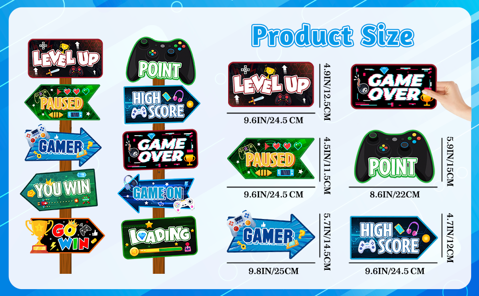 video game party sign