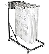 Adir Mobile Blueprint Holder - Vertical Architectural Plan Storage & Poster Display Rack, Hanging...