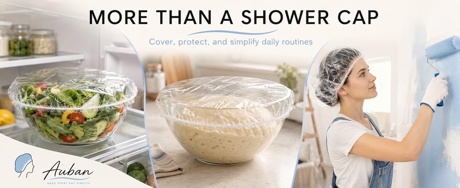 MORE THAN A SHOWER CAP BUT A HYGIENIC SOLUTION FOR FOOD COVER PAINT HAT SOURDOUGH BREAD PROOFING