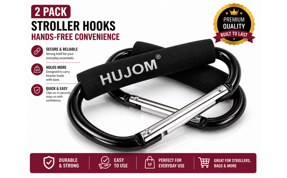 multi purpose carabiner hook used for stroller shopping bags and outdoor activities