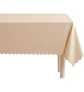 HOMOHEINI Rectangle Vinyl Tablecloth, 100% Waterproof Oil Proof Plastic Table Cloth, Wipeable Tab...