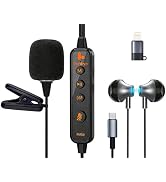 Portable Sound Card Karaoke Headset with in-Ear Monitoring, Voice Changer, Built-in Sound Card, P...