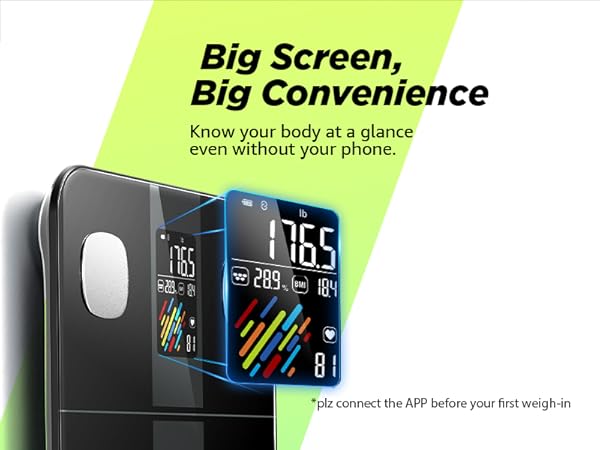 smart scale with large screen