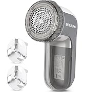 BEAUTURAL Fabric Shaver and Lint Remover, Sweater Defuzzer with 2-Speeds, 2 Replaceable Stainless...