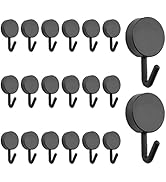 MOROBOR Self Adhesive Hooks, 20pcs Heavy Duty Plastic Hooks Wall Key Hook Holders Stocking Holder...