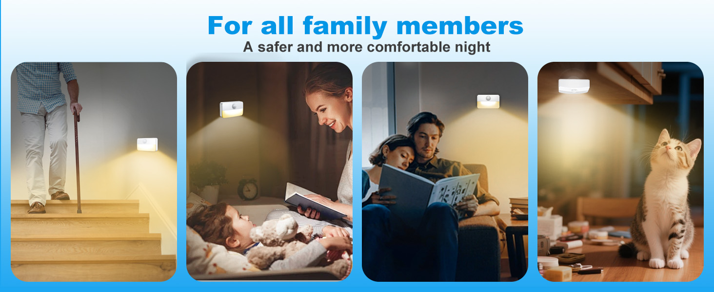 Battery-Powered LED Night Light for all family members