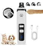 Grimgrow Dog Nail Grinder with 2 LED Lights | Type C 2 Speed Rechargeable Pet Nail Trimmer, Quiet...