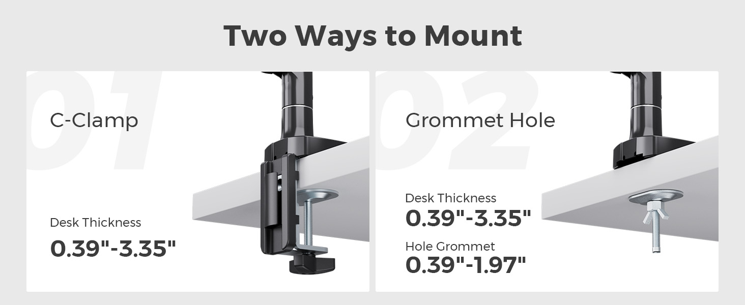 Two ways to mount