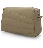 E-Tree Quilted Makeup Bag, Puffer Zipper Cosmetic Bag, Travel Size Makeu up Case Organizer, Cute ...