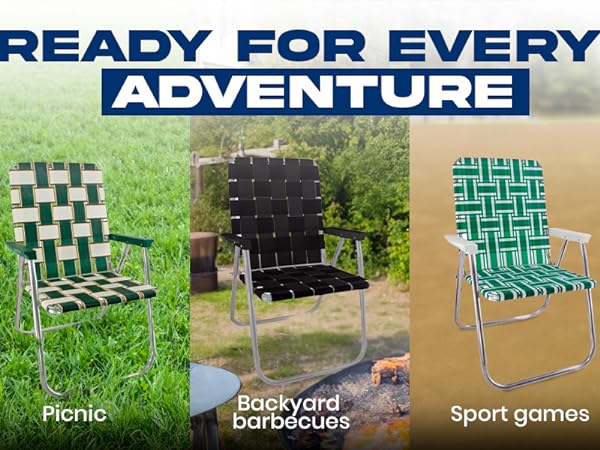 Get a chair for any occasion from concerts to picnic days