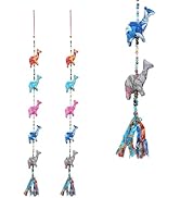 Set of 2 Designer Door Hanging Colorful Decorative 5 Fabric Camel String for Indian Traditional F...