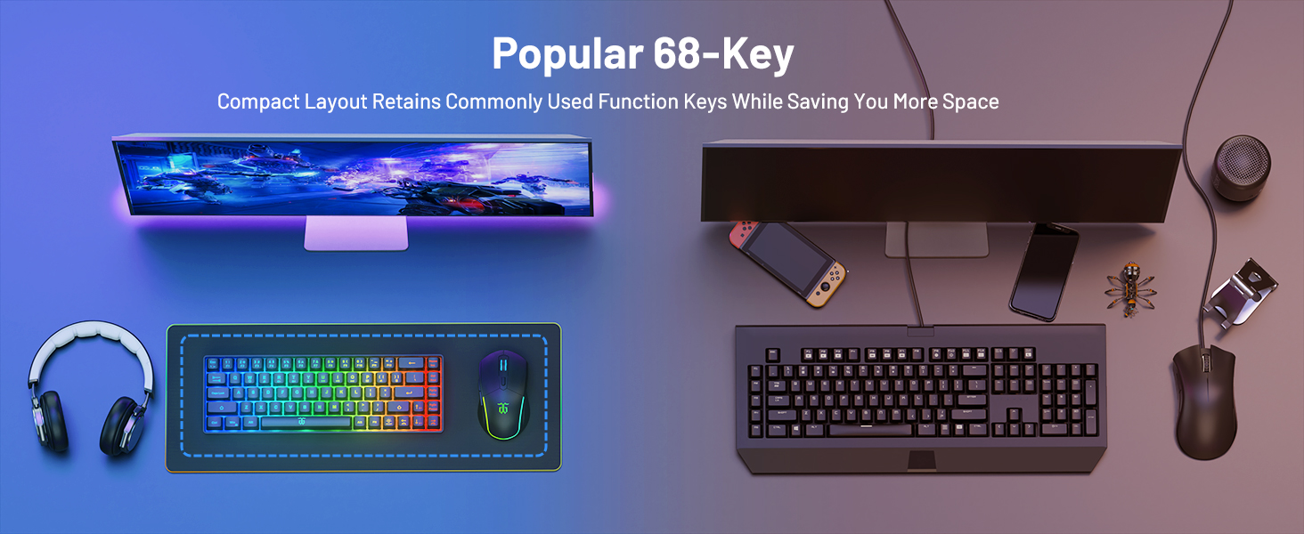 60% wireless gaming keyboard