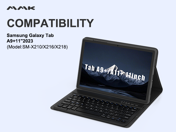 galaxy tab a9+/A11+ 11 inch case with keyboard