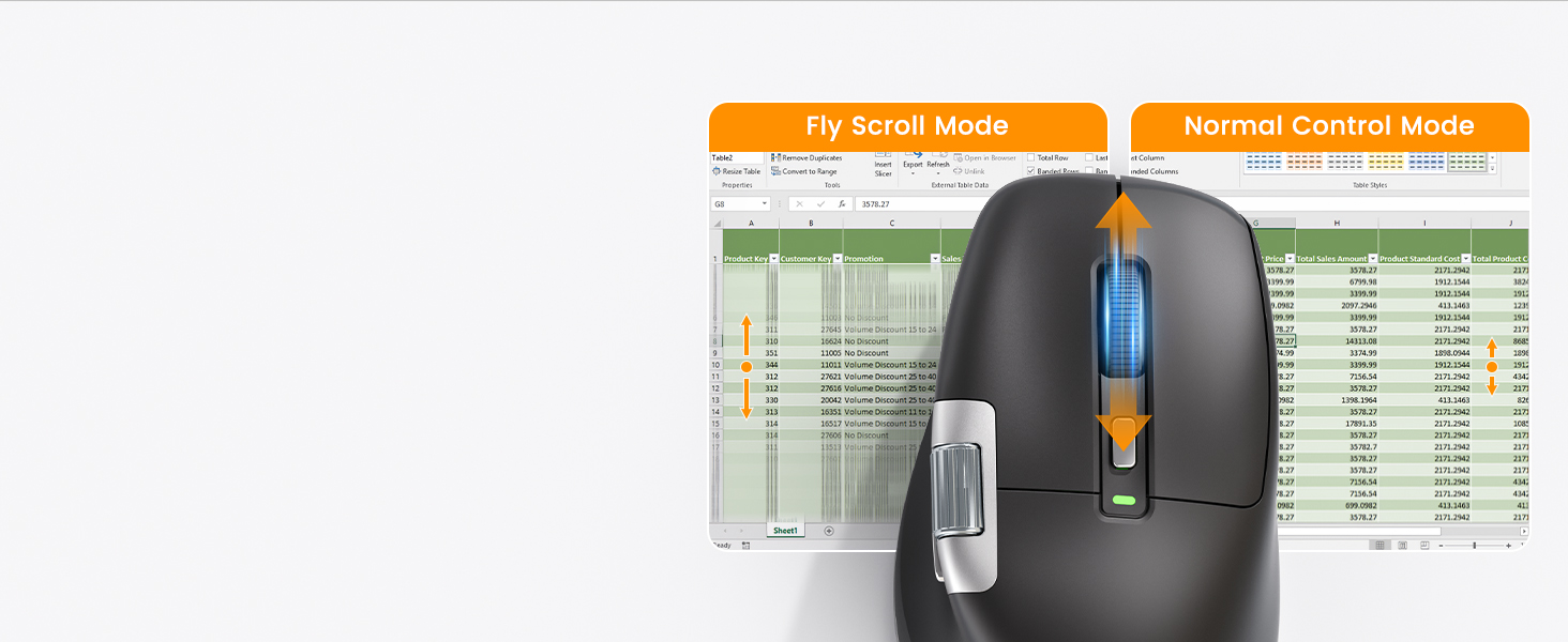 Fly Scroll mouse