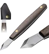 RUITOOL Marking Knife, Woodworking Scribing Knife with Leather Sheath, High Carbon Steel Double B...