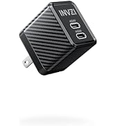 INVZI GaNHub 45W USB C GaN Charger, 2 Ports Foldable PPS Fast Charger Supports Super Fast Chargin...