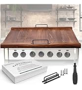 SenlanMot Electric & Gas Stove Top Covers – Large Pine Stovetop Cover & Decorative Tray with Hand...
