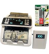 Dri Mark Money Counter Machine with UV/MG/IR Counterfeit Detection, Portable Bill Counter. Counts...
