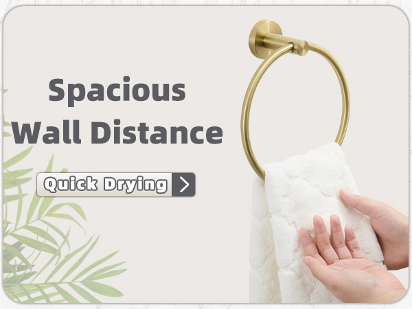 brushed gold hand towel ring
